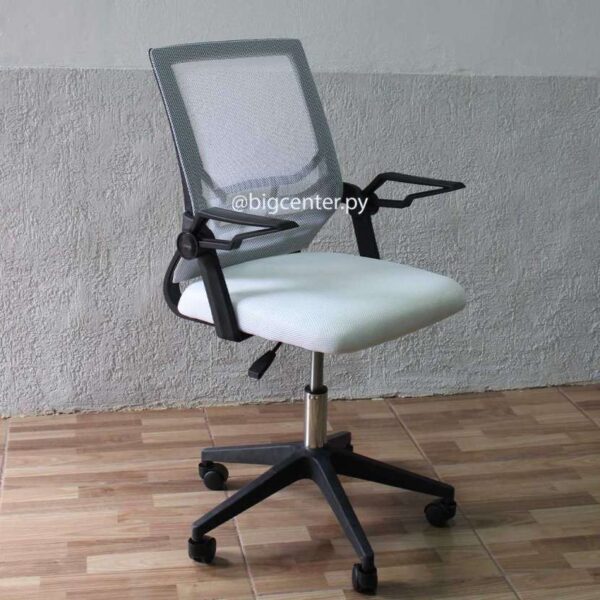SILLA GIR TELA MESH BRAZO REBATIBLE BL (BRIN) - Imagen 2