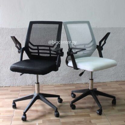 SILLA GIR TELA MESH BRAZO REBATIBLE BL (BRIN)