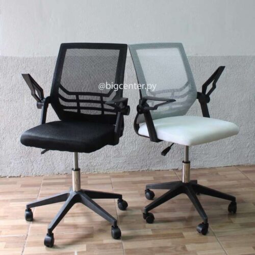 SILLA GIR TELA MESH BRAZO REBATIBLE BL (BRIN)