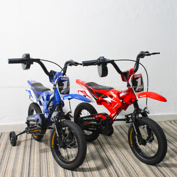 BICICLETA MOTO ARO 16 ROJO-NEGRO-AZUL CALOI (copia)