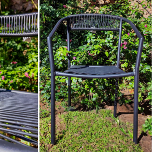 SILLA DE CABLE MIKA COLOR NEGRO 03808 - Imagen 2