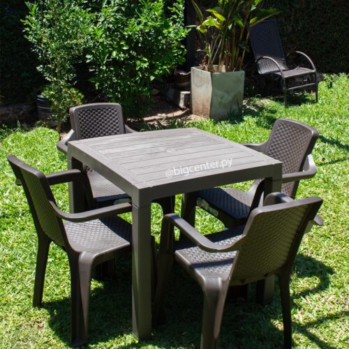 JUEGO DE JARDIN RUBA 4 SILLAS RUBA (3573+AR1700)