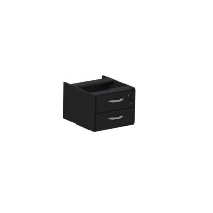 CAJONERA MOVELMAX SUSPENSO 2 CAJONES 15MM NEGRO