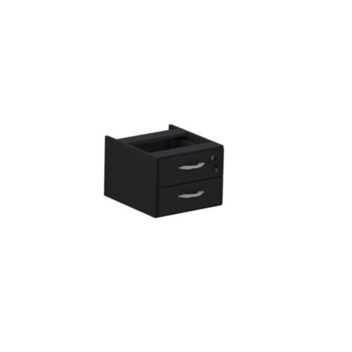 CAJONERA MOVELMAX SUSPENSO 2 CAJONES 15MM NEGRO