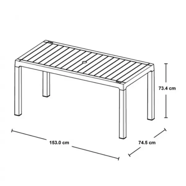MESA JARDIN RECTANGULAR RUBA - Imagen 2