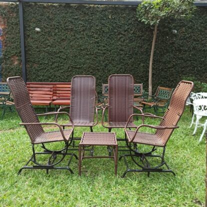 JUEGO JARDIN  MESEDORA AMACABLE TIPO RATAN   4(3572)+1(3670)