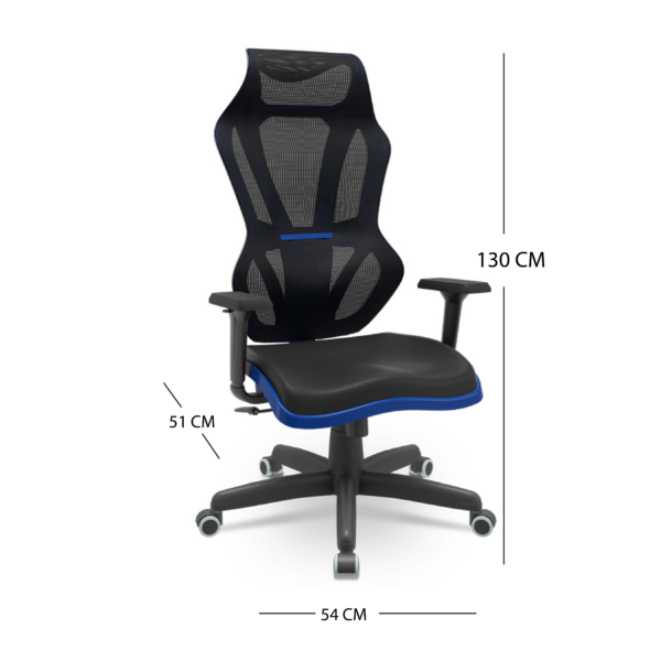 SILLA GAMER  VIZON DZ AZUL (AZT19) - Imagen 4