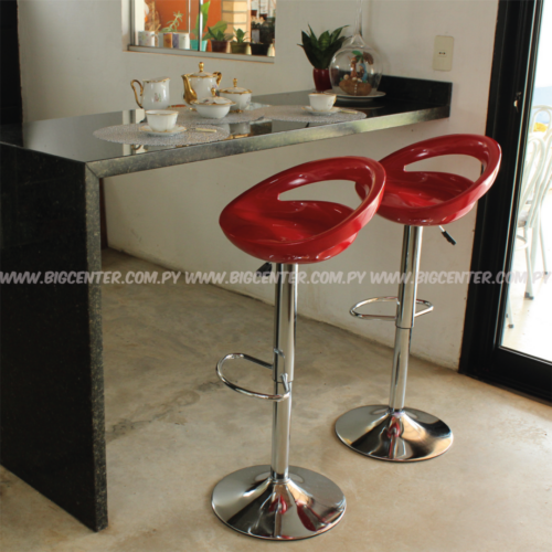 BUTACA CROMADO SILU ROJO (60219RJ)