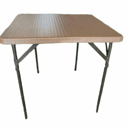 MESA MALETIN PATAS PLEGABLE 80CM TIPO RATAN (MARRON)