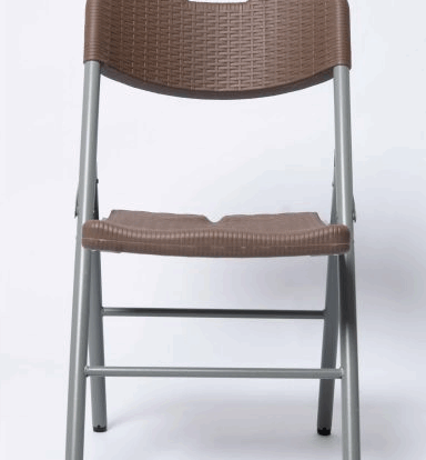 SILLA PLEGABLE TIPO RATAN MARRON