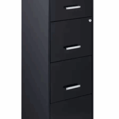 ARCHIVERO 4 CAJONES 15MM NEGRO (M01549)