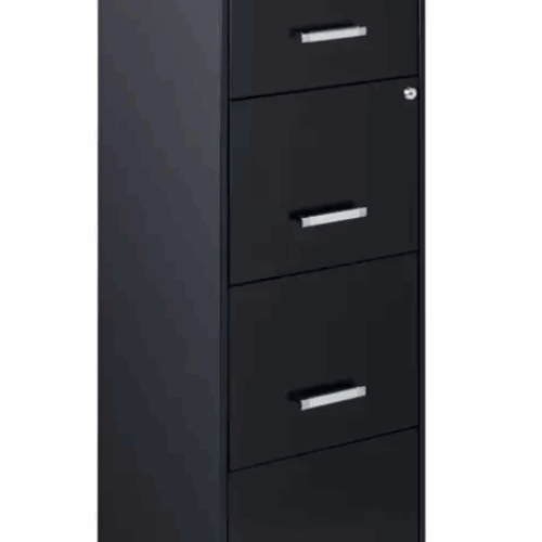 ARCHIVERO 4 CAJONES 15MM NEGRO (M01549)