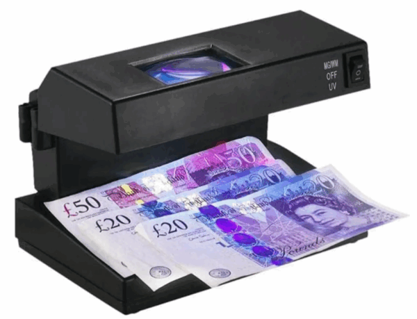 DETECTOR DE BILLETE FALSO C/ LUPA CONSUMER CHICO (3691)