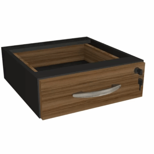 CAJONERO SUSPENSO 25MM 1CJ NOGAL/NEGRO (M01668)