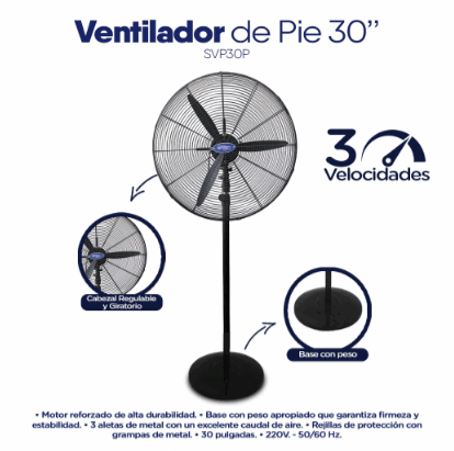 VENTILADOR DE PIE 30 SVP30P