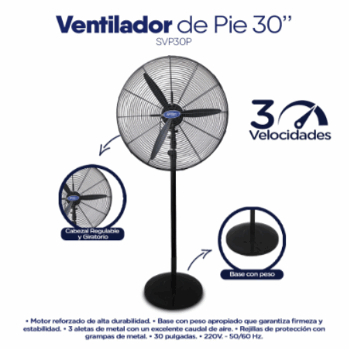 VENTILADOR DE PIE 30 SVP30P