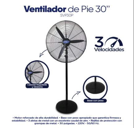 VENTILADOR DE PIE 30 SVP30P