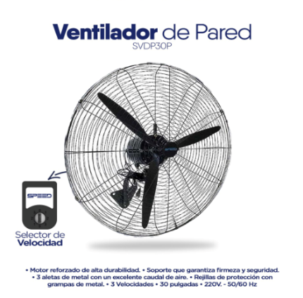 VENTILADOR DE PARED SVDP30P