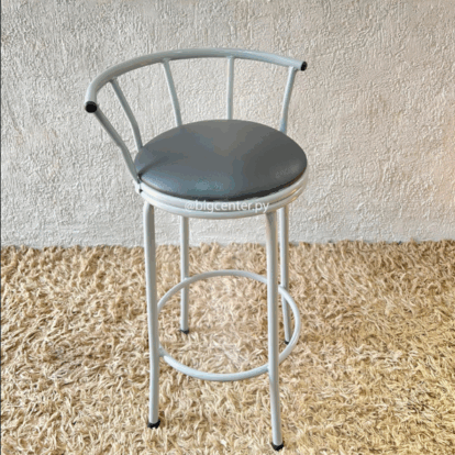 BUTACA DE HIERRO CON RESPALDO GRIS (MP)