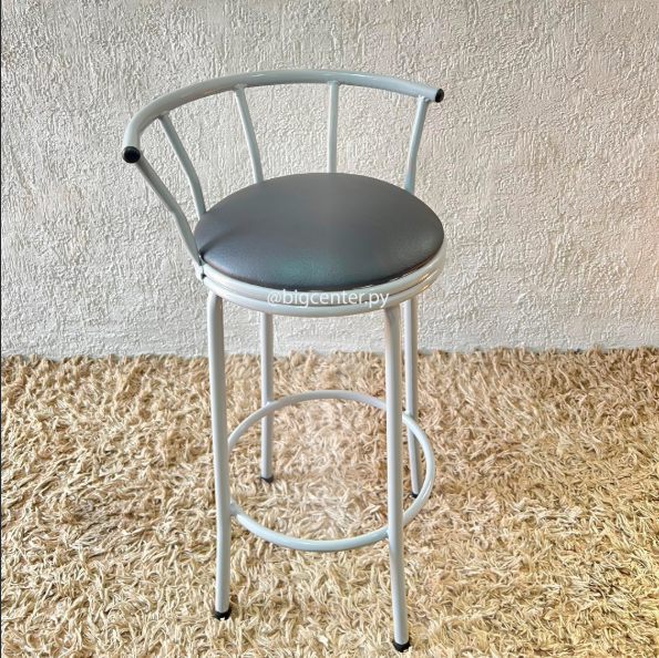 BUTACA DE HIERRO CON RESPALDO GRIS (MP)