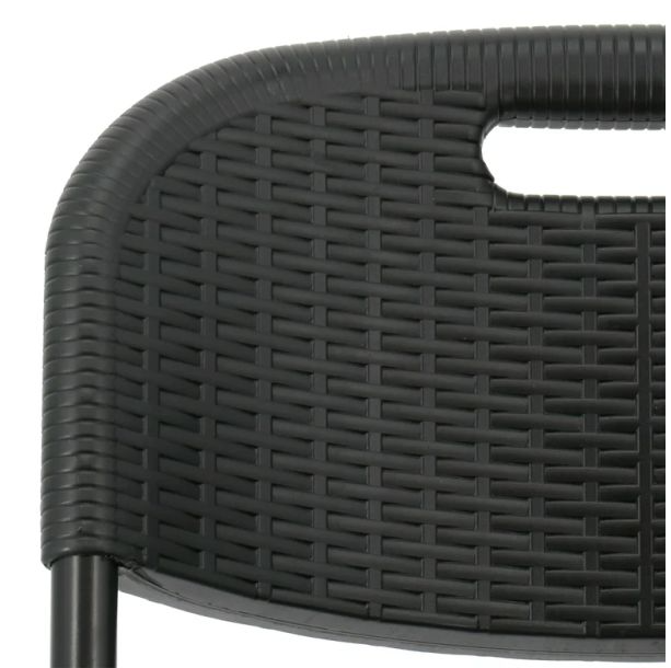 SILLA PLEGABLE TIPO RATAN NEGRO - Imagen 5