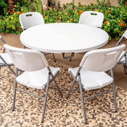 MESA PLEGABLE MALETIN REDONDA 1.22CM