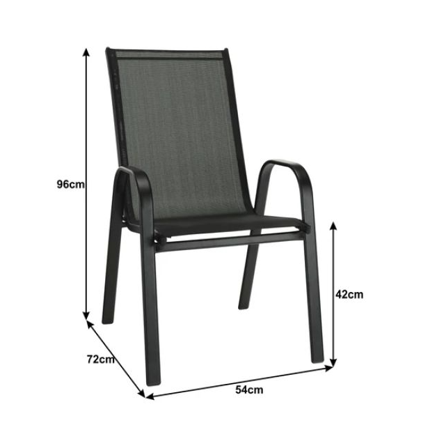 SILLA SLING APILABLE DSF TELA SIMPLE GRIS OSCURO 90110 - Imagen 3