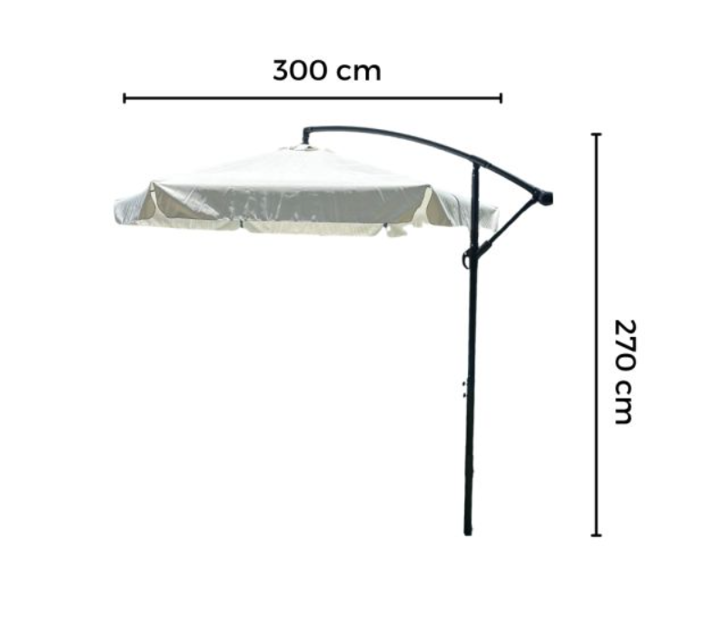 SOMBRILLA COLGANTE DSF DE 3 METROS BEIGE CLARO (48265) - Imagen 3