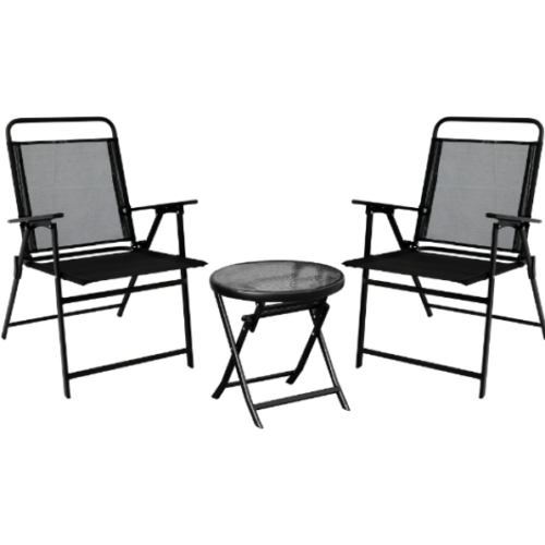 JUEGO DE JARDIN NEGRO GOLEADER 3 PIEZAS GL-72863