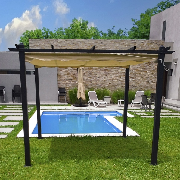 TOLDO TIPO PERGOLA ORIENT SYROCCO 3X4 C/ INSTALACION YF-3809B/G - Imagen 2