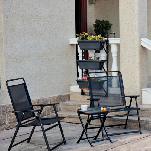 JUEGO DE JARDIN NEGRO GOLEADER 3 PIEZAS GL-72863