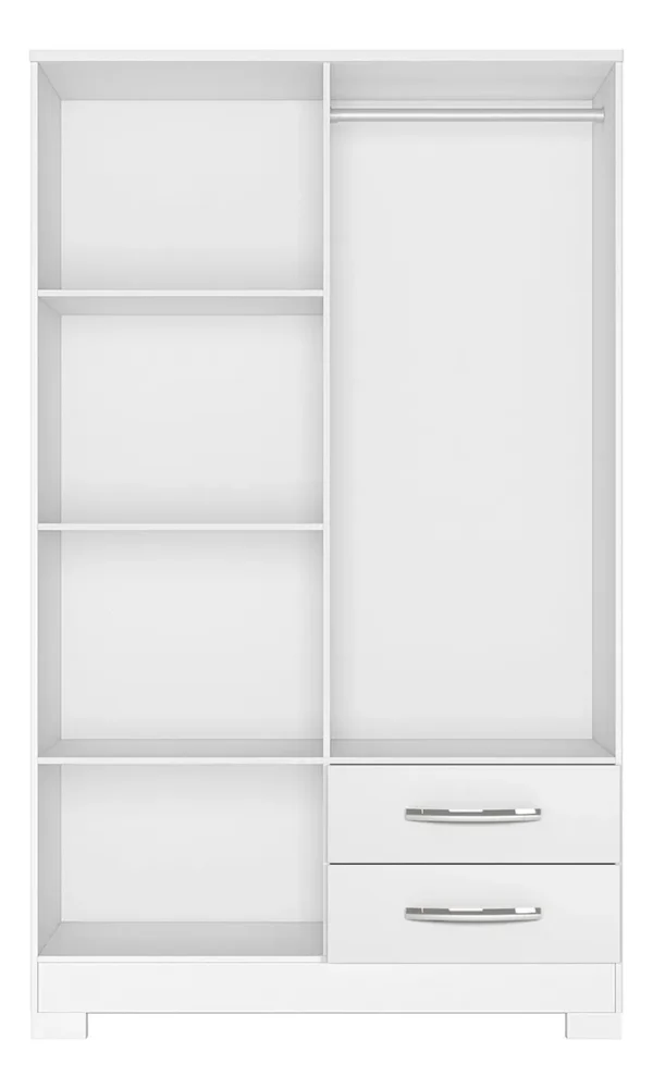 ROPERO MODERNO 4 PUERTAS 2 CAJONES NT5005 BLANCO - Imagen 3