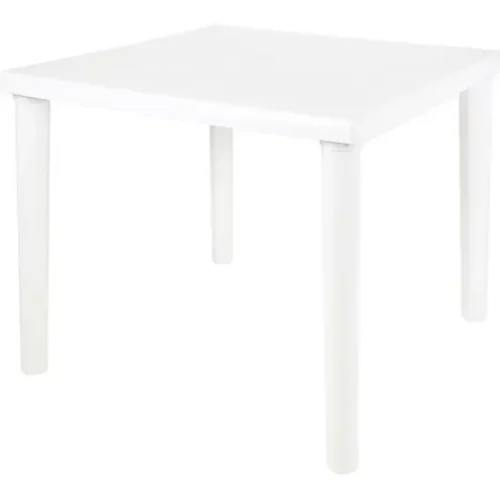 MESA JARDIN CUADRADO/DESMONTABLE BLANCO PLASTICO