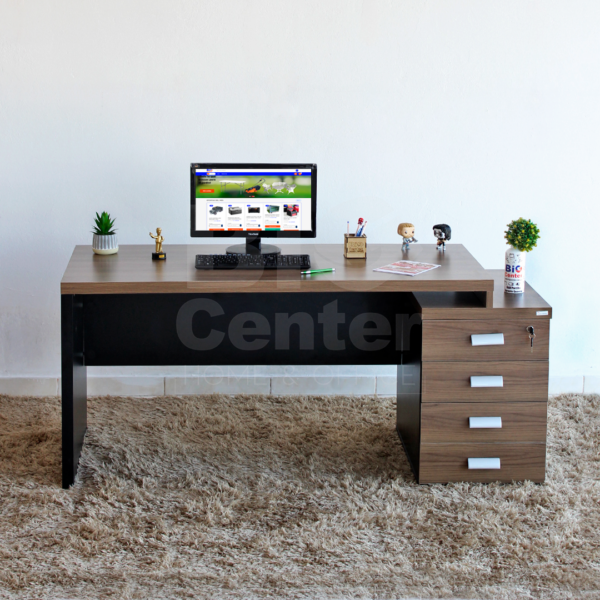 ESCRITORIO PEDESTAL 170X 70 CM (607)  NOGAL OVR
