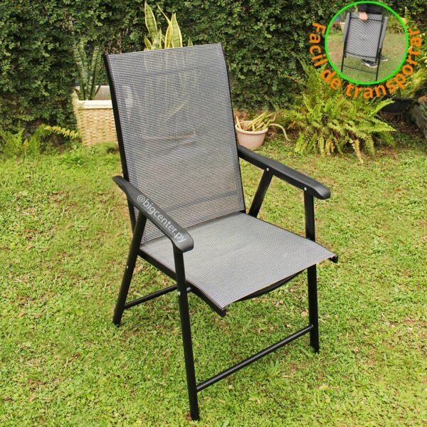 SILLA PLEGABLE 3 POSICIONES NEGRO (HC) 5274