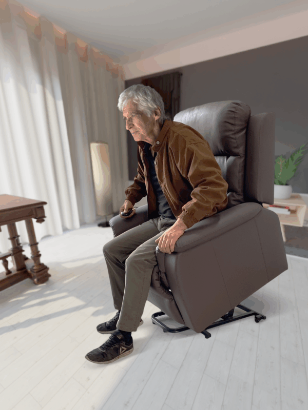 SOFA ELECTRICO ERGONOMICO MOD TM3000 THERALIFT THERAMART - MARRON