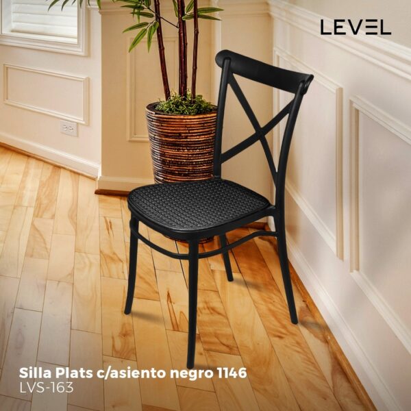 SILLA PLATS 1146 C/ASIENTO NEGRO LVS-163 - Imagen 2