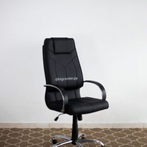 SILLA CROMADA LUNA NEGRO 130