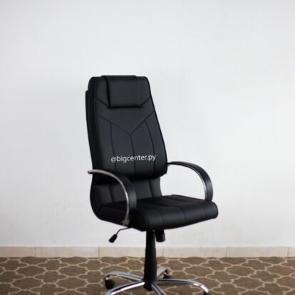 SILLA CROMADA LUNA NEGRO 130