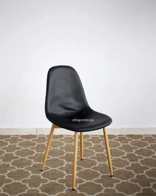 SILLA EAMES TAPIZADA ECO CUERO 4 PATAS (LVS077)
