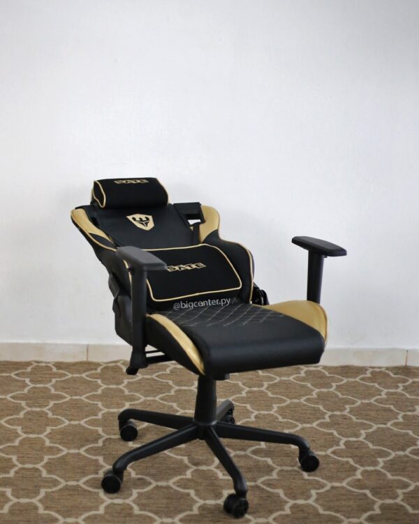 SILLA GAMER SATELLITE NEGRO/DORADO - Imagen 4
