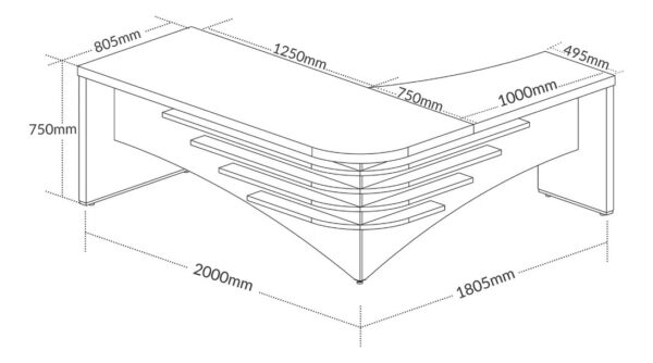 MESA ESCRITORIO ANGULAR PATRON (5164) - Imagen 5