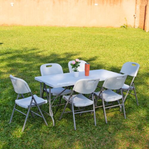 MESA PLEGABLE 1.50 (OP2967) + 6 SILLAS (2656)