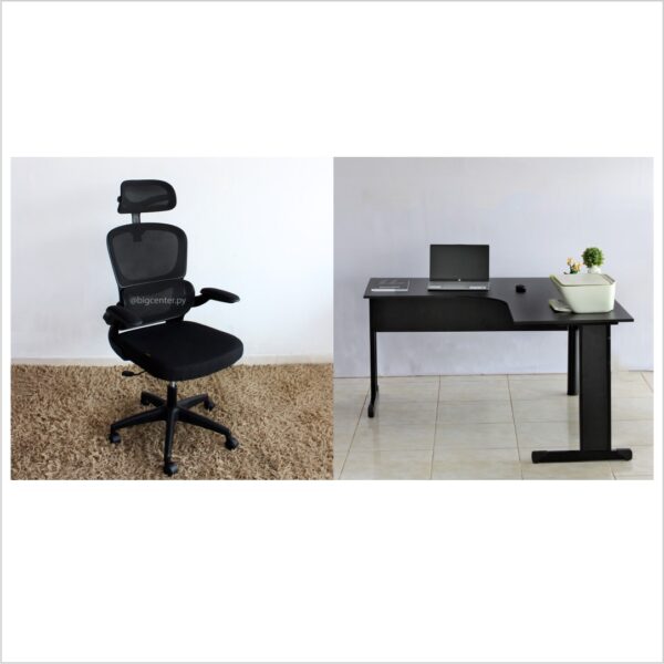 SILLA SATE (AGC8608)+ESCRITORIO ANGULAR GIO 3540
