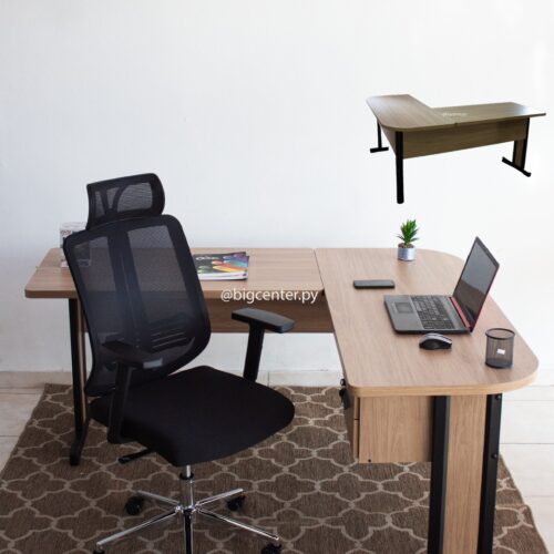 COMBO ESCRITORIO ANGULAR KASPE+SILLA GIR (MO2014)