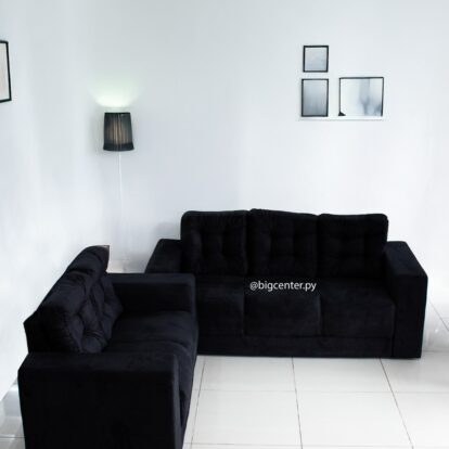 SOFA VAL 3 Y 2 LUGARES NEGRO