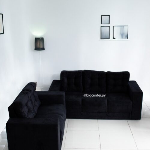 SOFA VAL 3 Y 2 LUGARES NEGRO