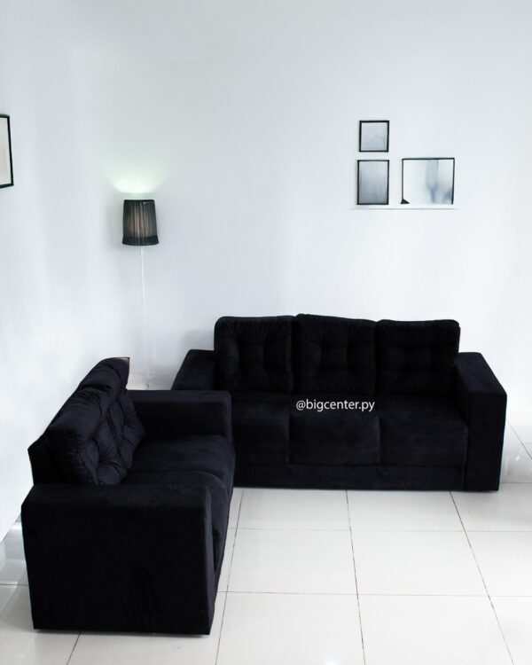 SOFA VAL 3 Y 2 LUGARES NEGRO