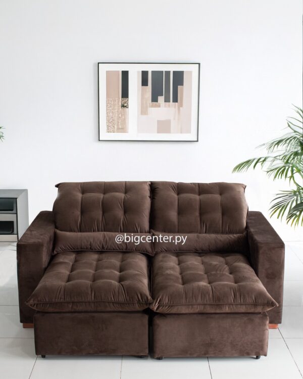 SOFA VAL 2 LUGARES MARRON - Imagen 3