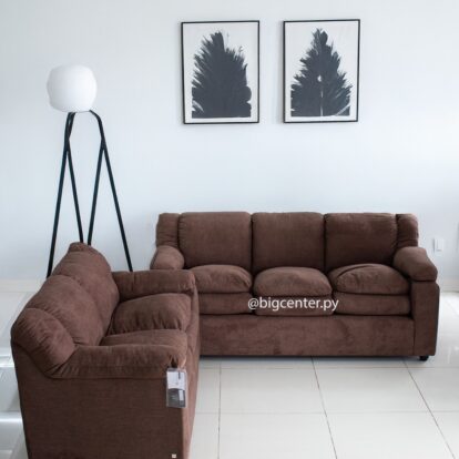 JUEGO SOFA 3-2 LUGARES MARRON (850C)